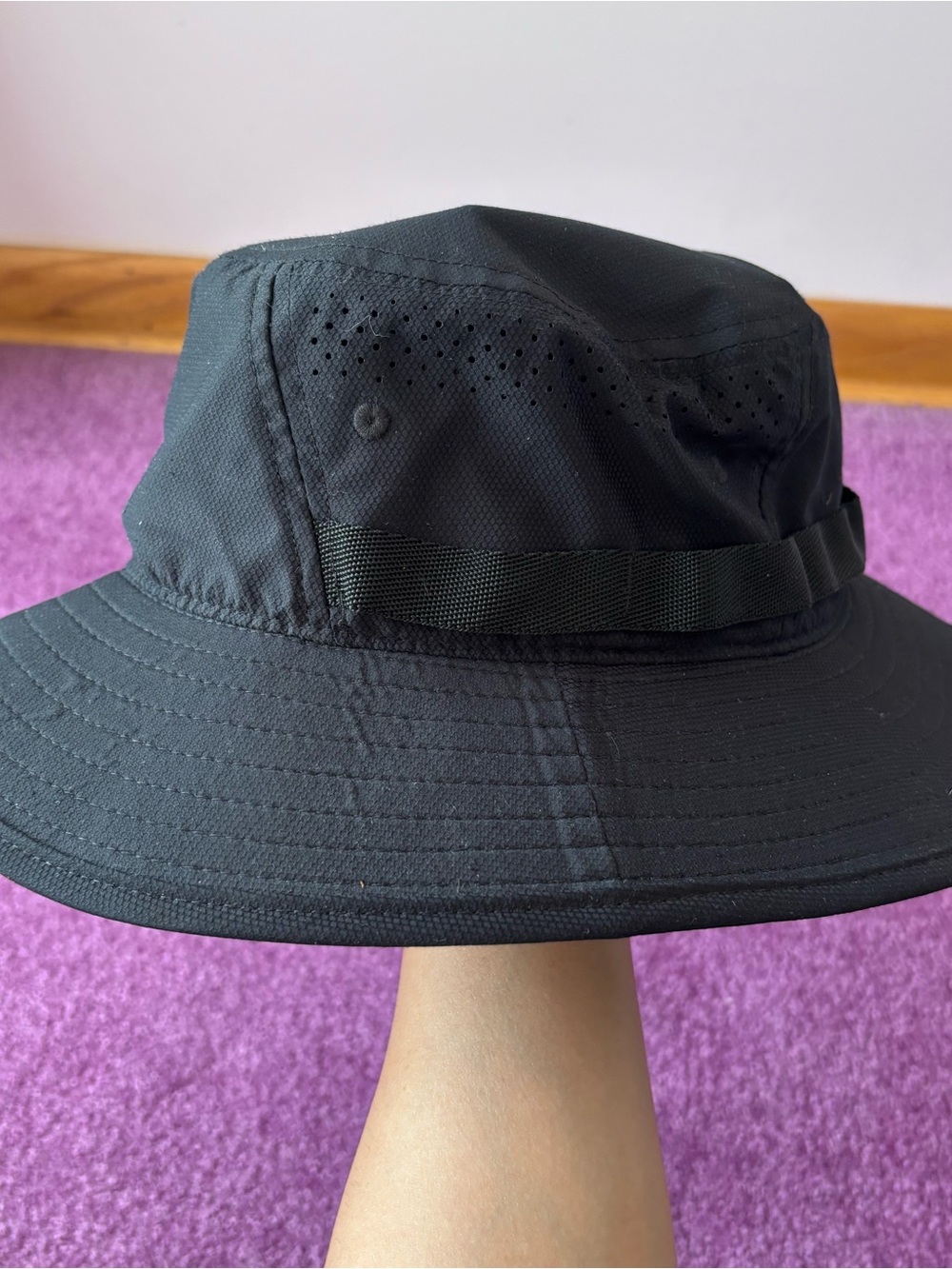 adidas Black Performance Bucket Hat with Chin Strap - Picture 2 of 5